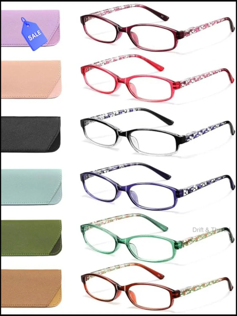 6 Pack Blue Light Blocking Reading Glasses for Women with Spring Hinge
